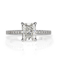 Radiant Cut CVD Diamond Engagement Ring
