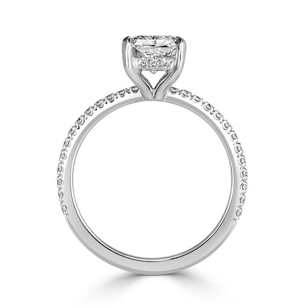 Radiant Cut CVD Diamond Engagement Ring
