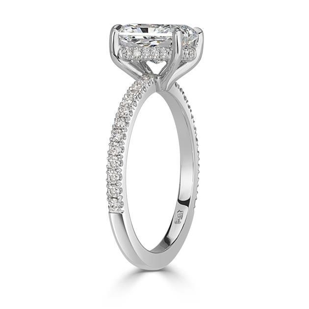 Radiant Cut CVD Diamond Engagement Ring