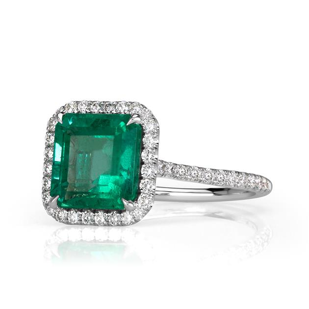 Emerald Cut Emerald Engagement Ring