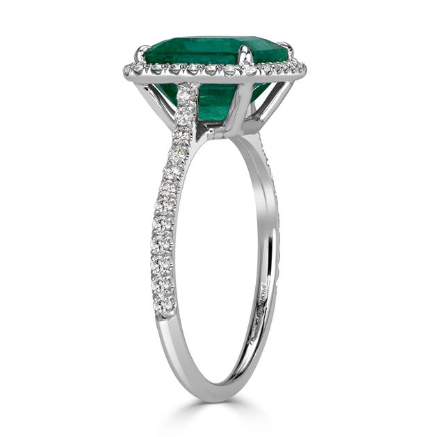 Emerald Cut Emerald Engagement Ring