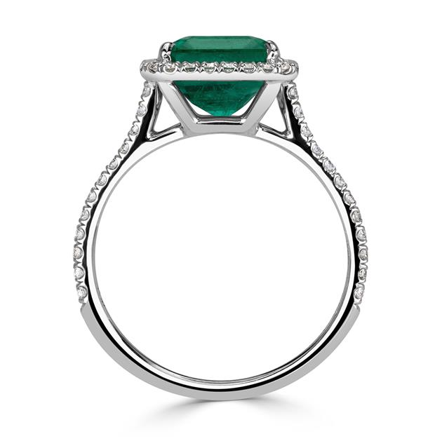 Emerald Cut Emerald Engagement Ring