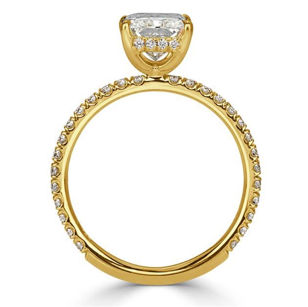 Radiant Cut CVD Diamond Engagement Ring