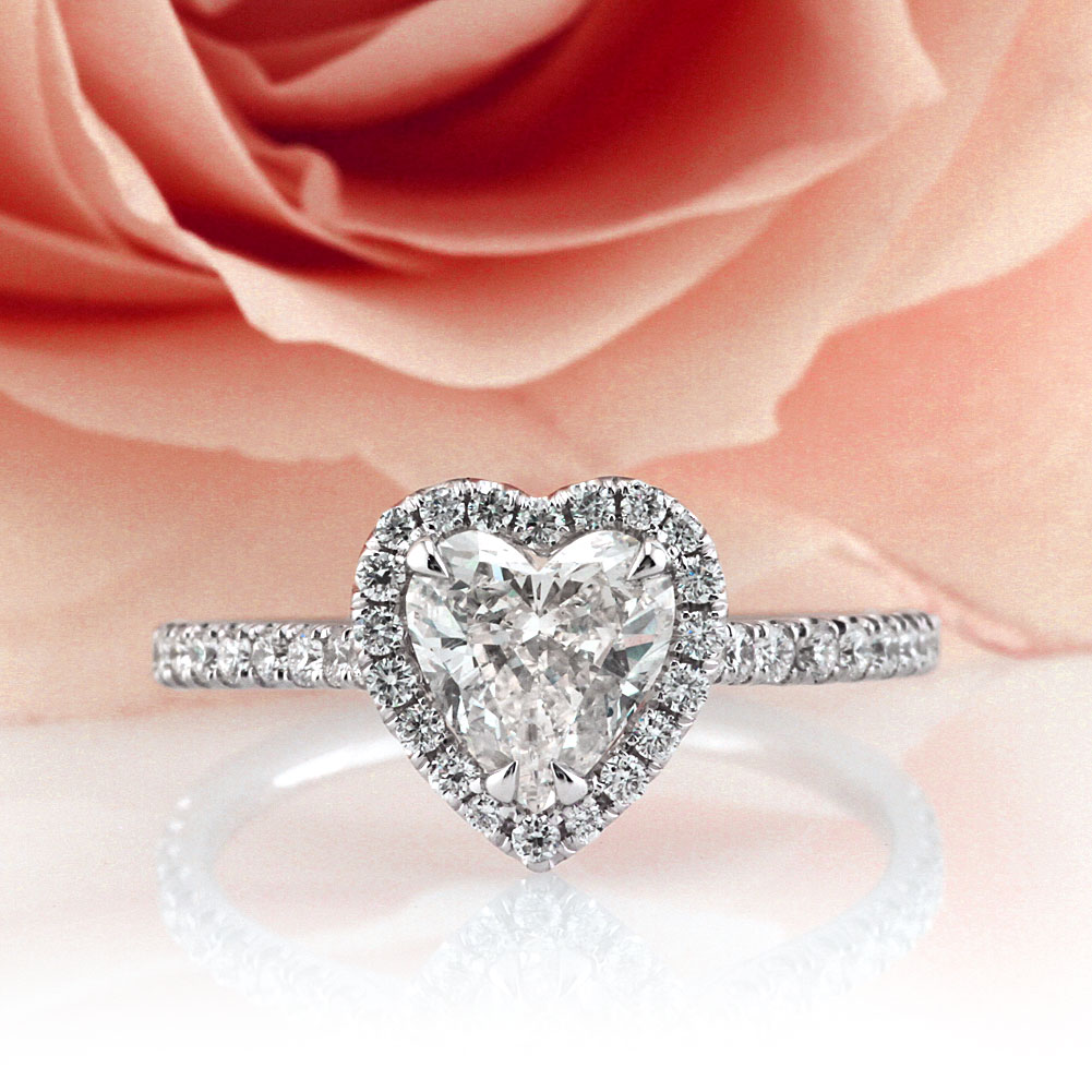 Heart Shaped CVD Diamond Engagement Ring