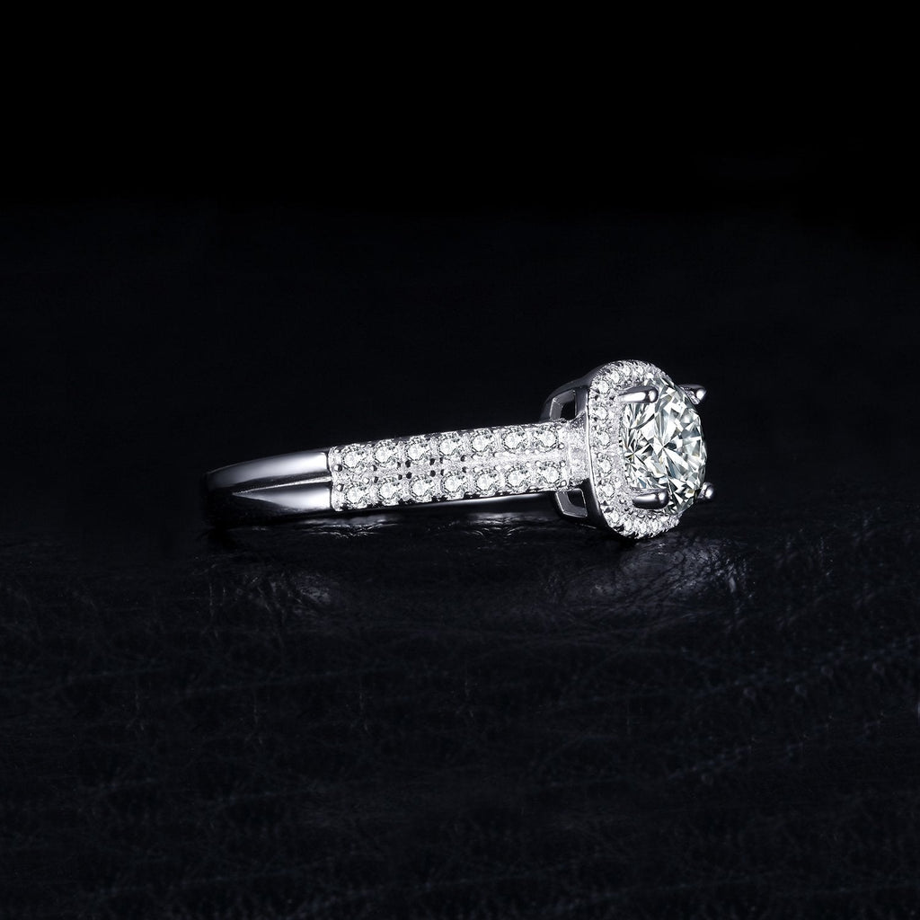 Square CVD Diamond Engagement Ring