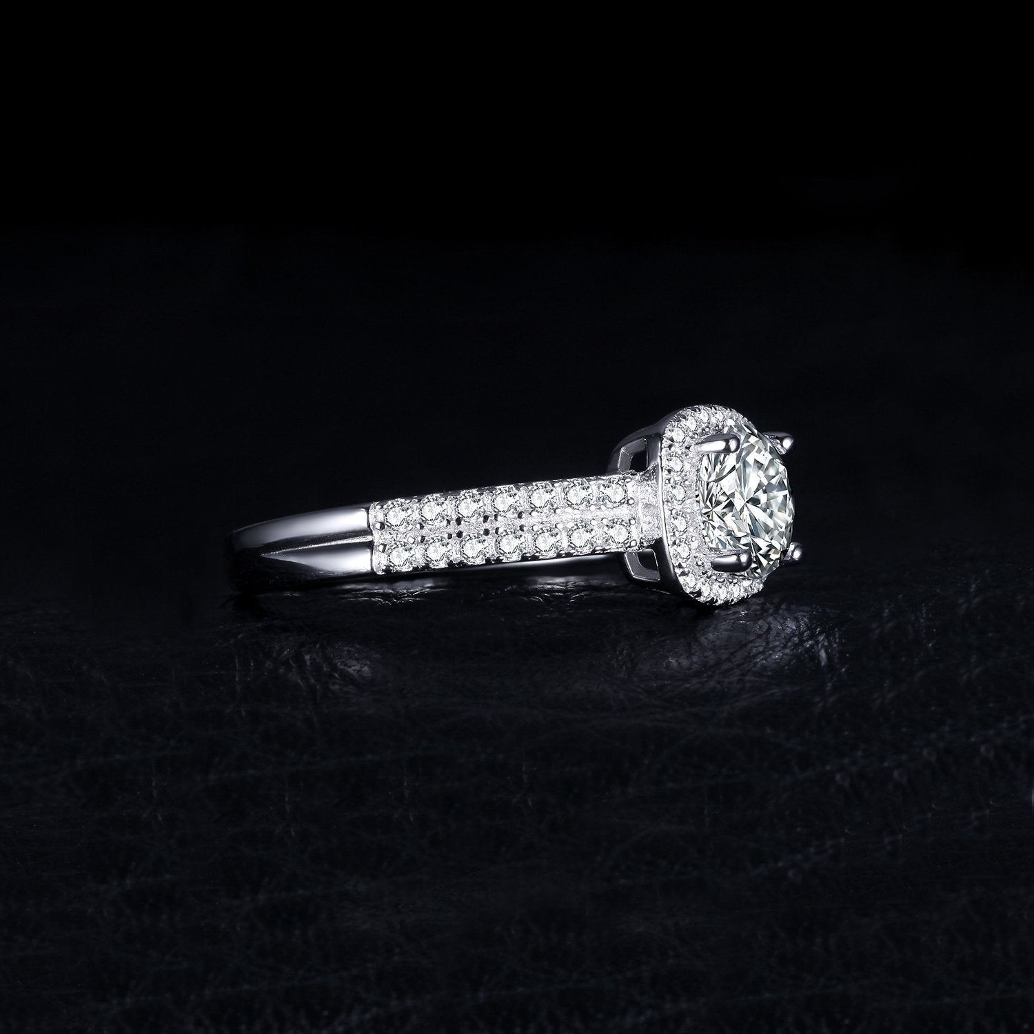 Square CVD Diamond Engagement Ring