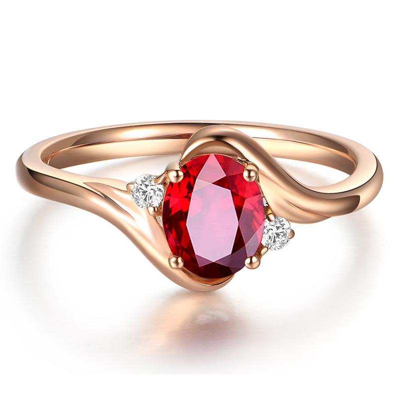 Pigeon blood red corundum gem ring adjustable mouth size