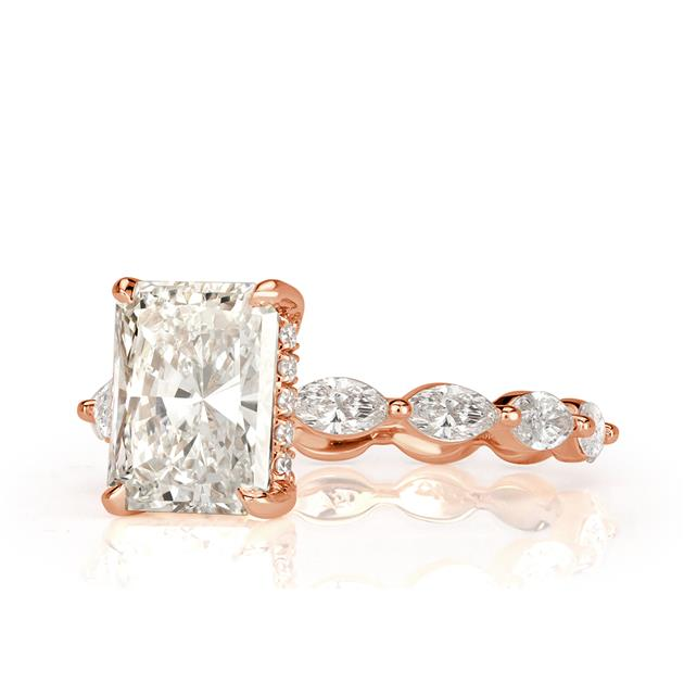 Luxury Ring Radiant Cut Full of Diamonds