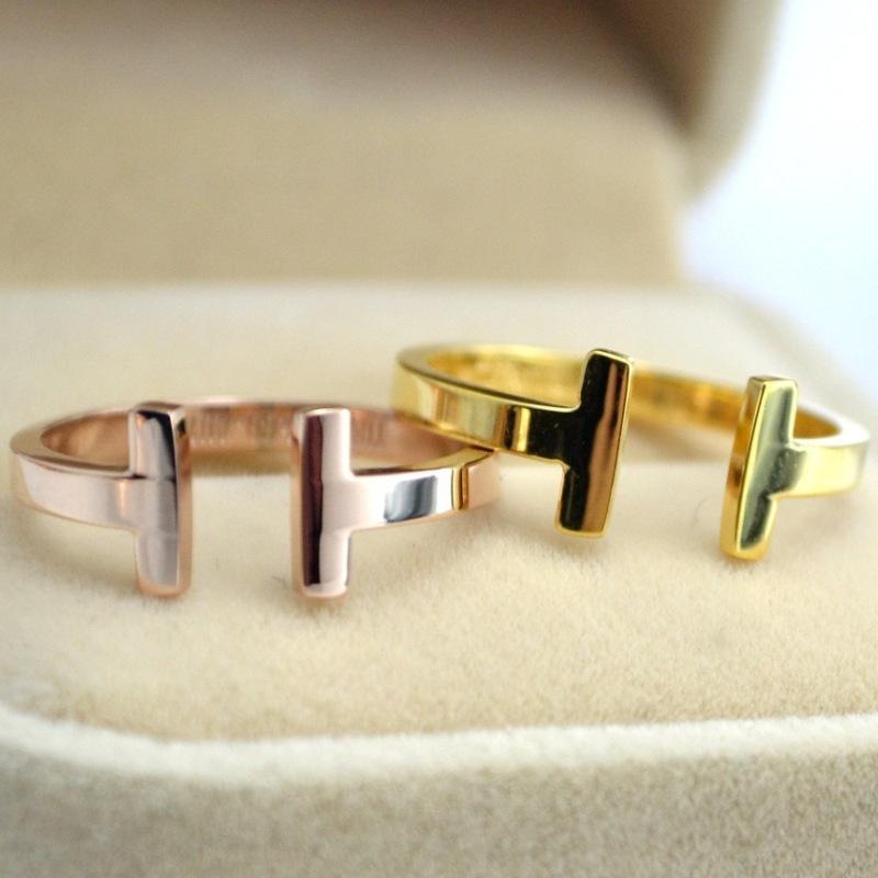 Gold-Plated Square Titanium Ring
