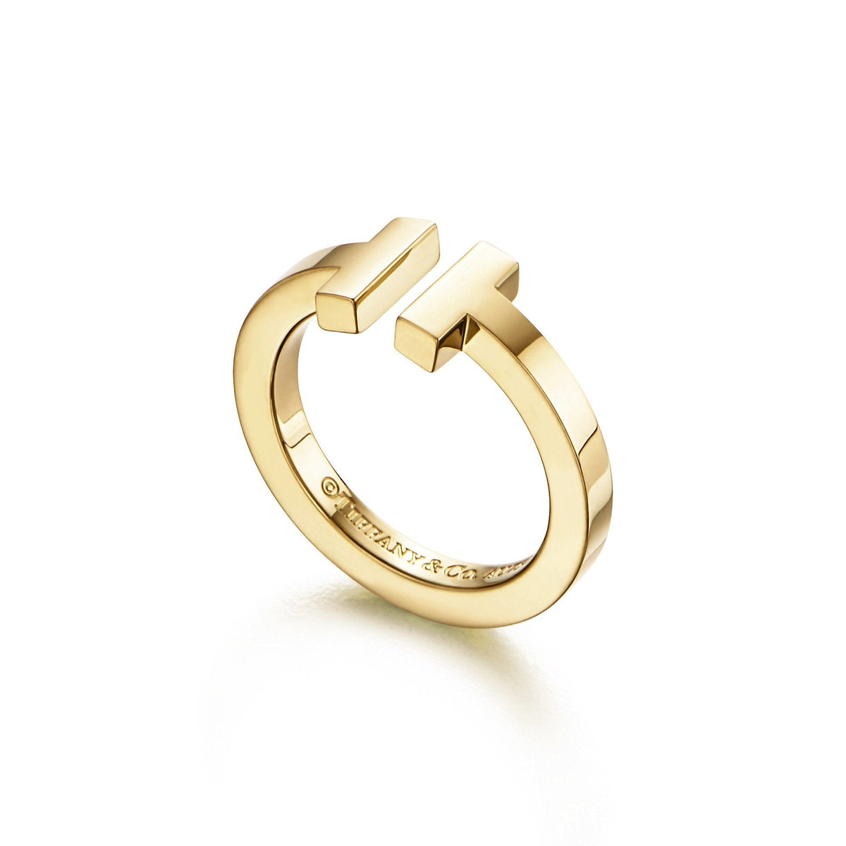 Gold-Plated Square Titanium Ring
