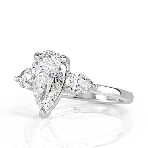 Pear Shaped Diamond Engagement Ring
