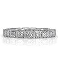 Round Brilliant Cut Milgrain Bezel Set Diamond Eternity Band in Platinum