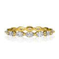 Marquise Cut Diamond Eternity Band in 18k Yellow Gold