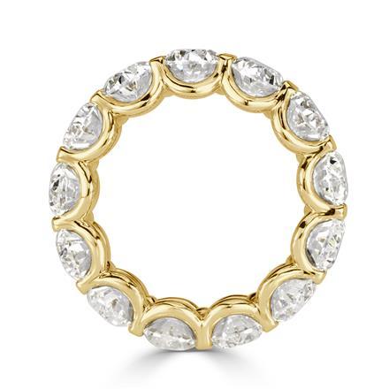 Oval Cut Diamond Eternity Band in 18k Yellow Gold