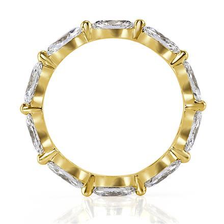 Marquise Cut Diamond Eternity Band in 18k Yellow Gold