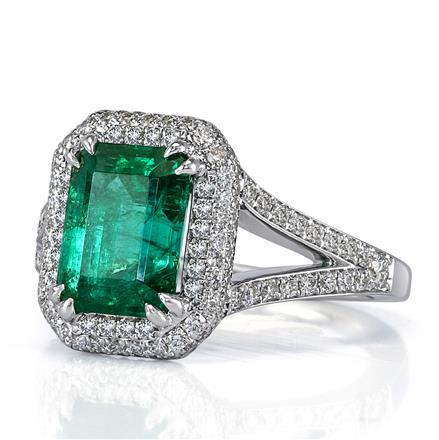 Emerald Cut Emerald Engagement Ring