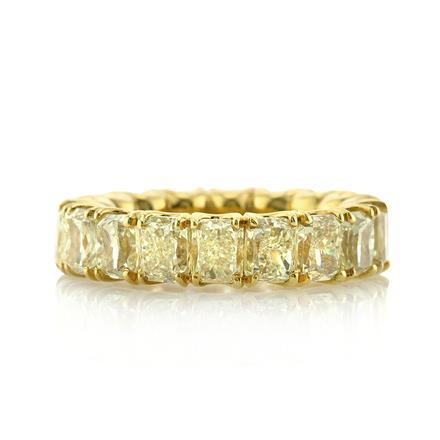 Fancy Yellow Radiant Cut Diamond Eternity Band