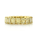 Fancy Yellow Radiant Cut Diamond Eternity Band