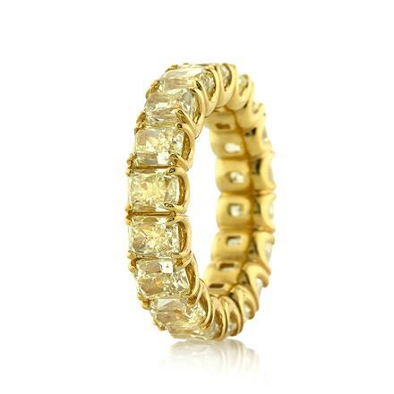 Fancy Yellow Radiant Cut Diamond Eternity Band