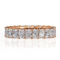 Radiant Cut Diamond Eternity Band in 18k Rose Gold