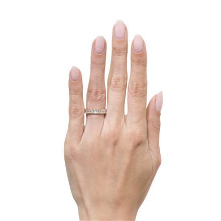 Radiant Cut Diamond Eternity Band in 18k Rose Gold
