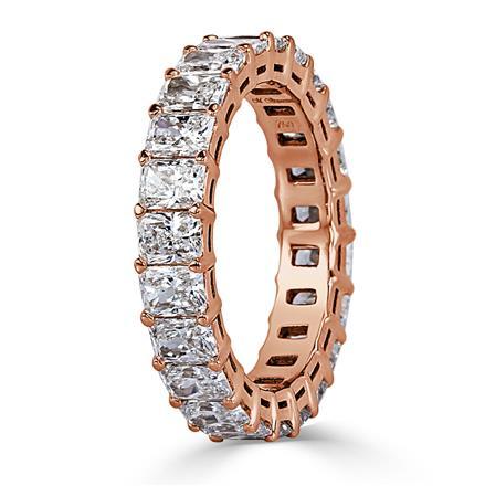 Radiant Cut Diamond Eternity Band in 18k Rose Gold
