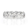 Oval Cut Diamond Eternity Band in 18k White Gold