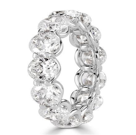 Oval Cut Diamond Eternity Band in 18k White Gold