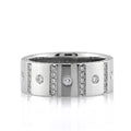 Mens  Round Brilliant Cut Diamond Wedding Band