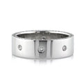 Mens  Round Brilliant Cut Diamond Wedding Band