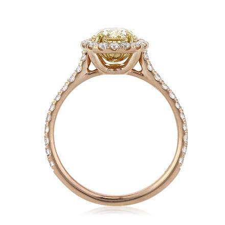 Oval Cut Fancy Yellow Diamond Ring