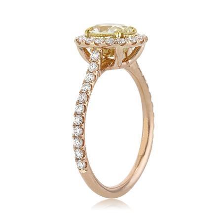 Oval Cut Fancy Yellow Diamond Ring