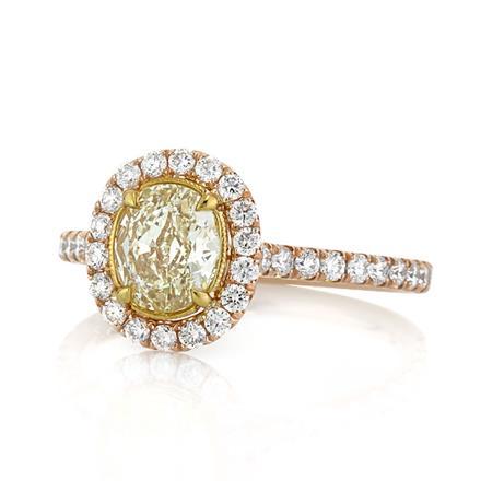 Oval Cut Fancy Yellow Diamond Ring