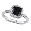 Black Diamond Engagement  Ring