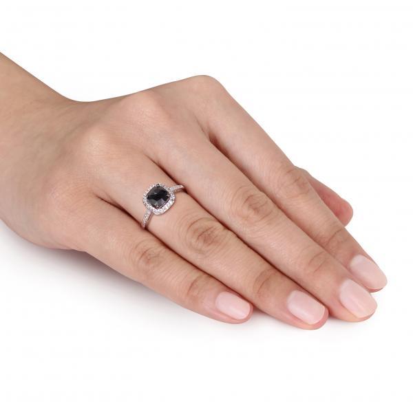 Black Diamond Engagement  Ring