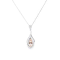 PEAR PINK PRINCESS BRIDE DIAMONDS NECKLACE