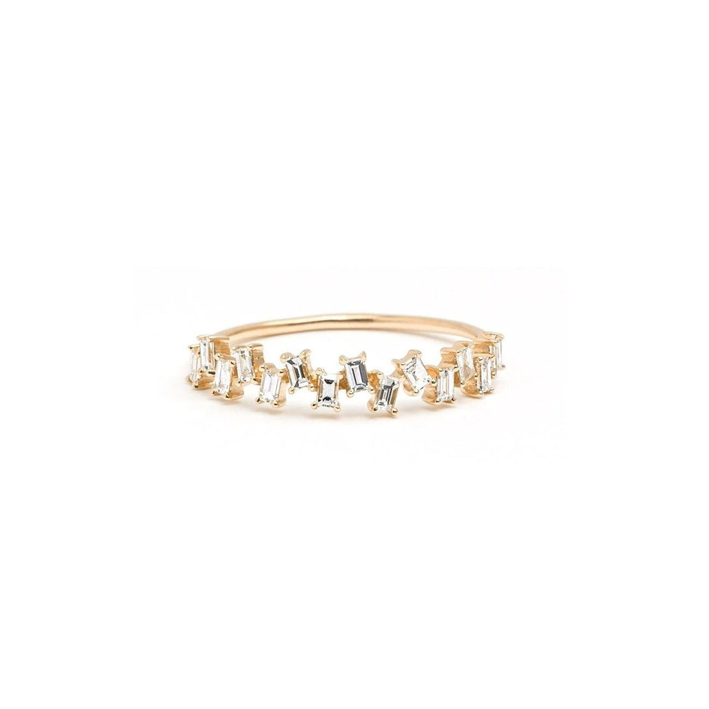 OFFSET BAGUETTE DIAMOND RING
