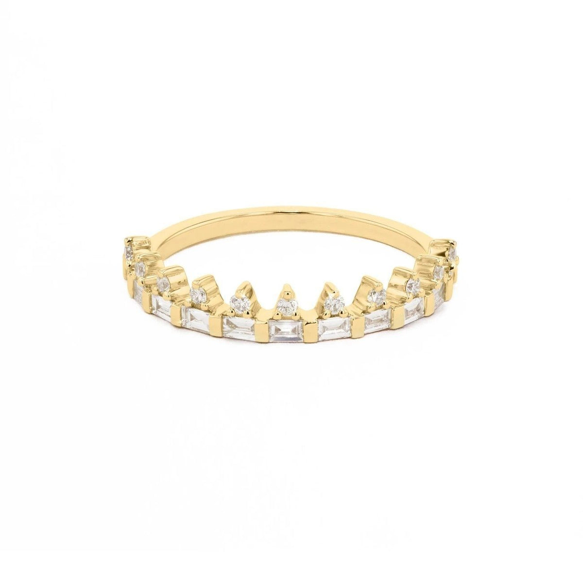 CROWN BAGUETTE RING