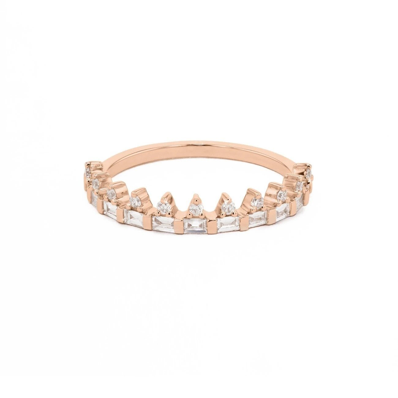 CROWN BAGUETTE RING