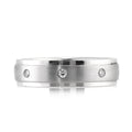 Round Brilliant Cut Diamond Mens Wedding Band