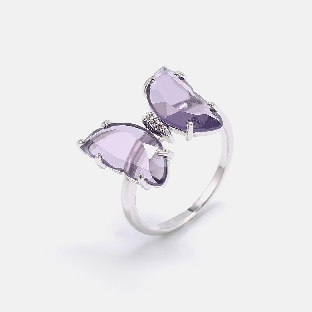 Crystal Butterfly Ring