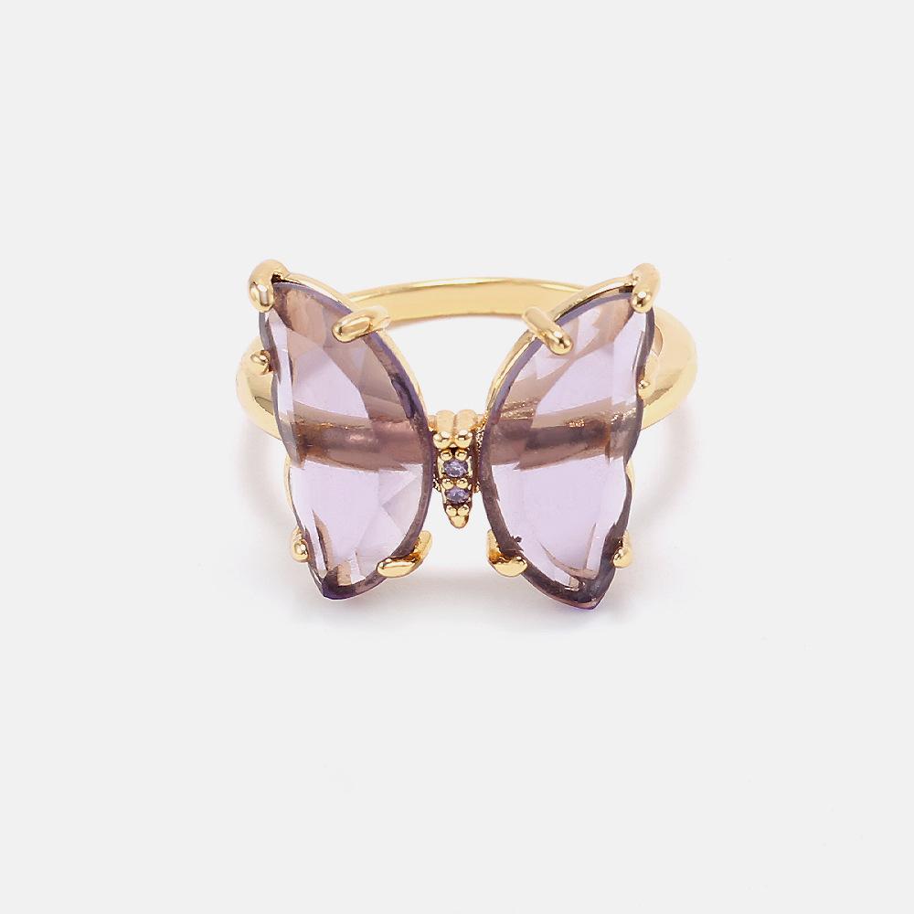 Crystal Butterfly Ring
