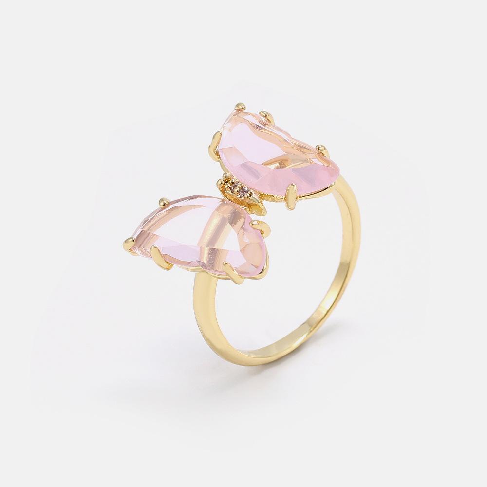 Crystal Butterfly Ring