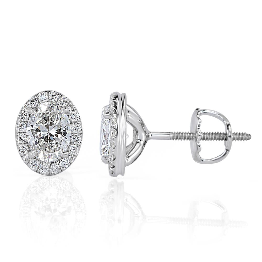 Oval Cut Diamond Earrings