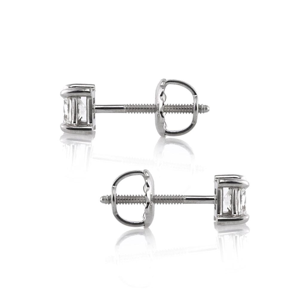 Asscher Cut Diamond Stud Earrings