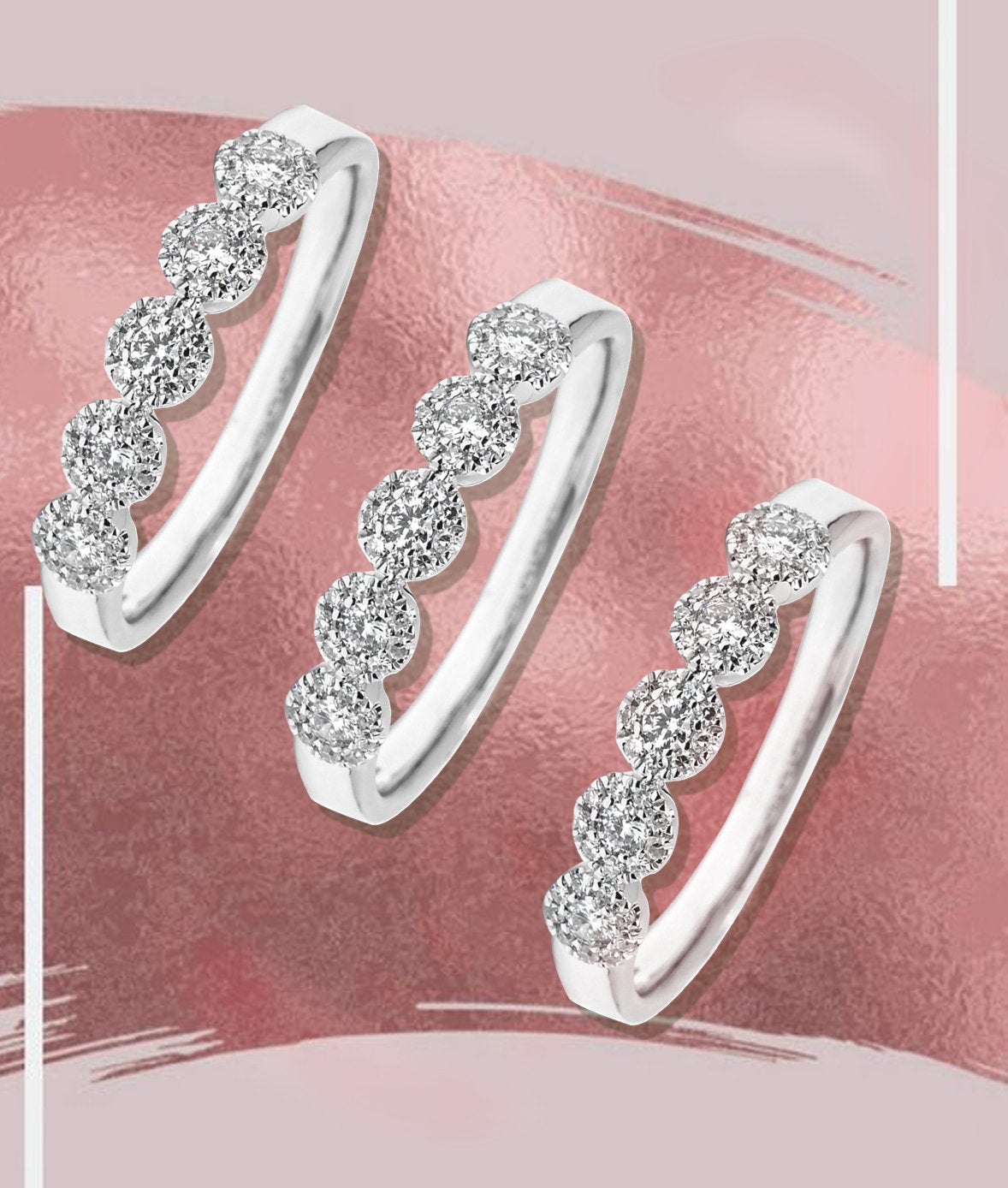 PETITE ALEXIS 5-STONE HALO RING