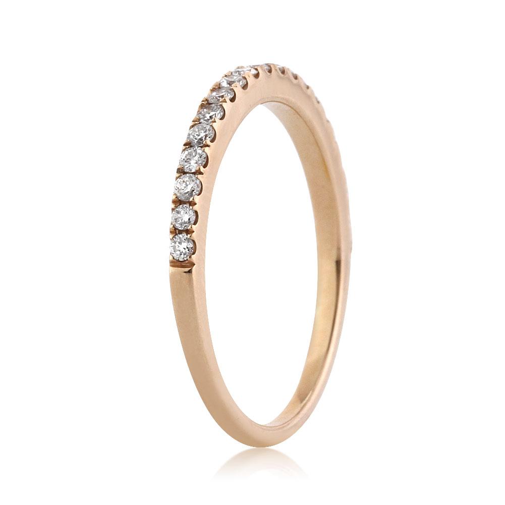 Round Brilliant Cut Diamond Micropave Wedding Band