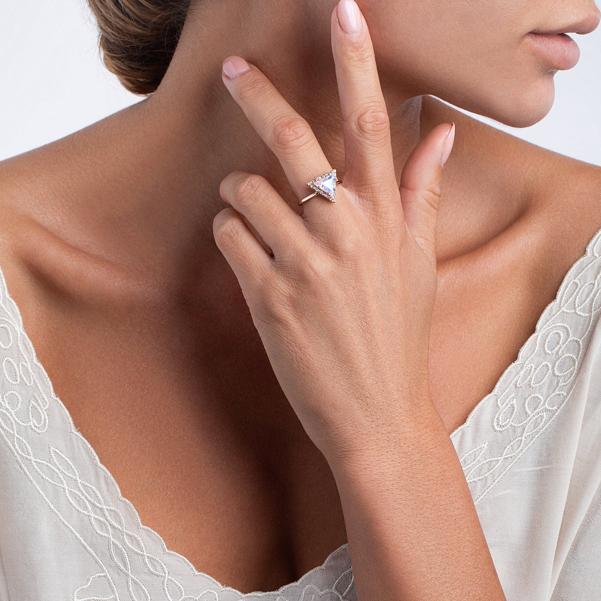 Triangle Shaped Engagement Ring