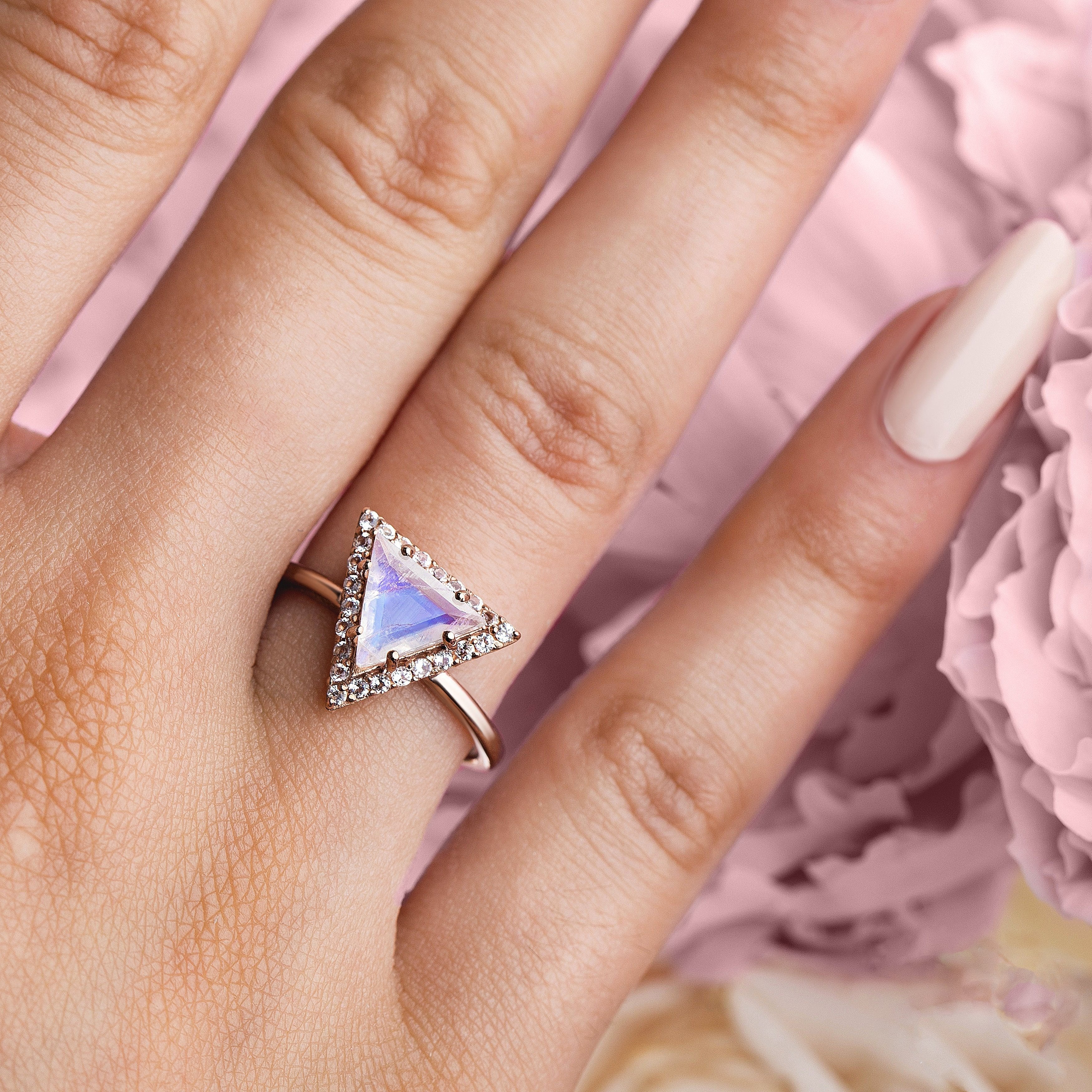 Triangle Shaped Engagement Ring