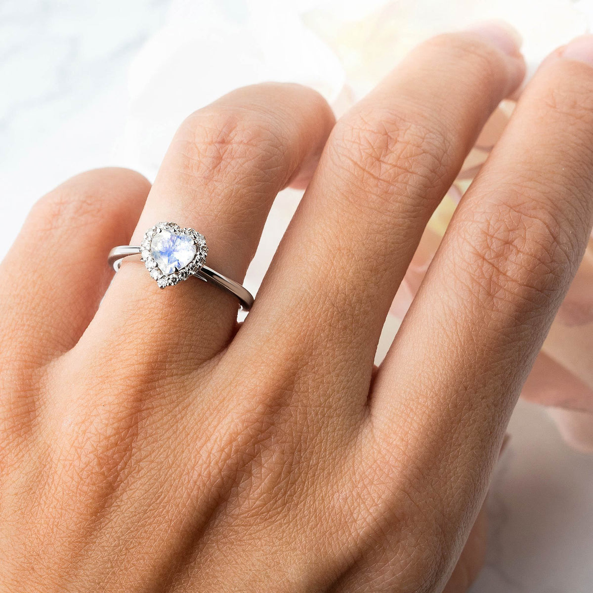 Heart Shaped Engagement Ring